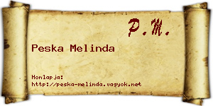 Peska Melinda névjegykártya