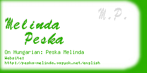 melinda peska business card